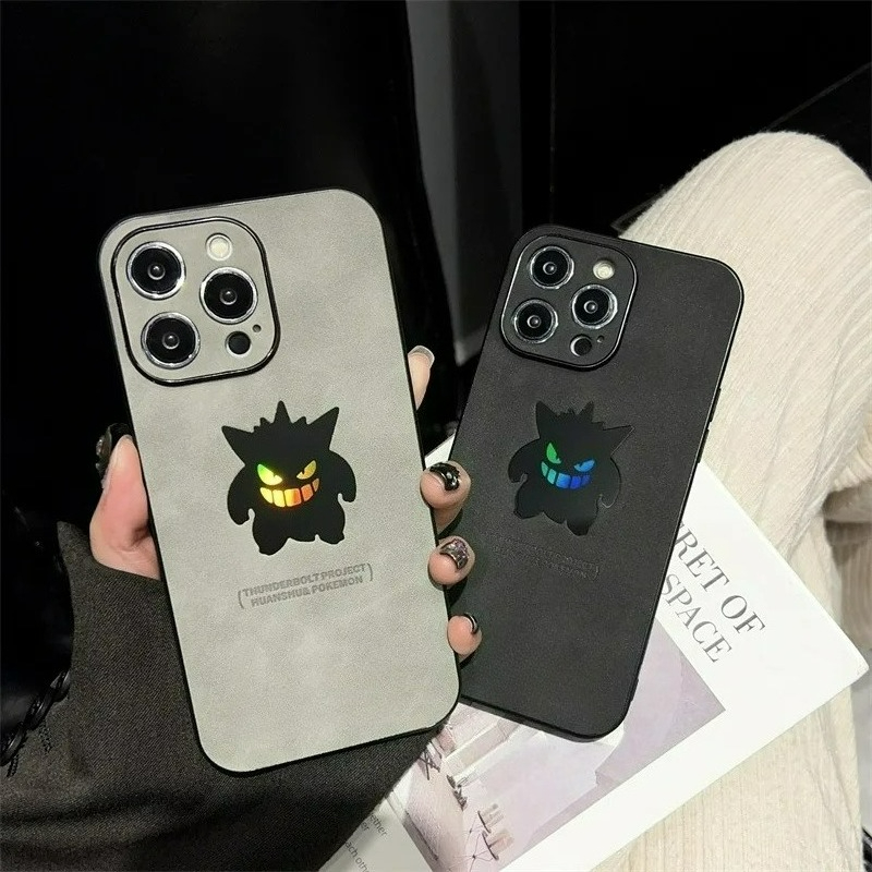 Apple Iphone 16 - Cartoon Anime Gengar Leather Texture Laser
