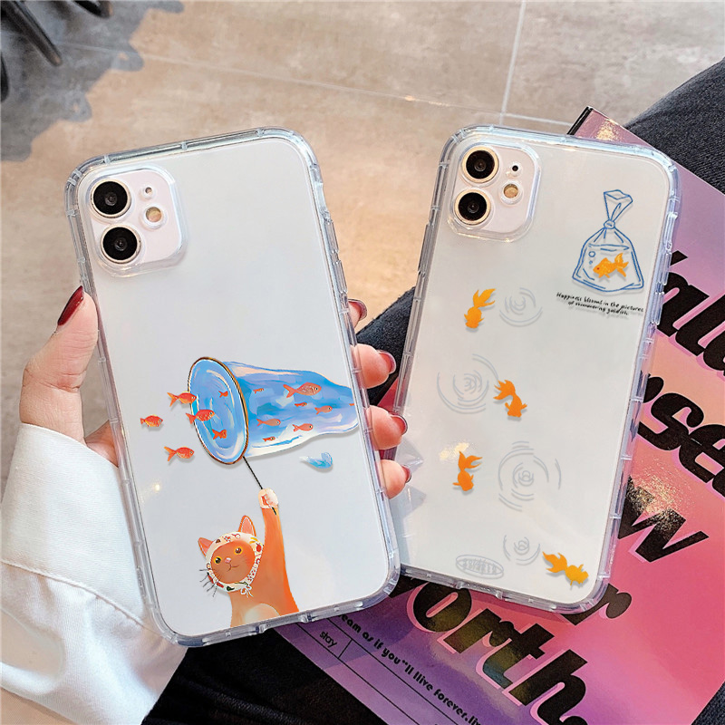 Apple Iphone 16 - Lovely Fishes Clear Phone Case For