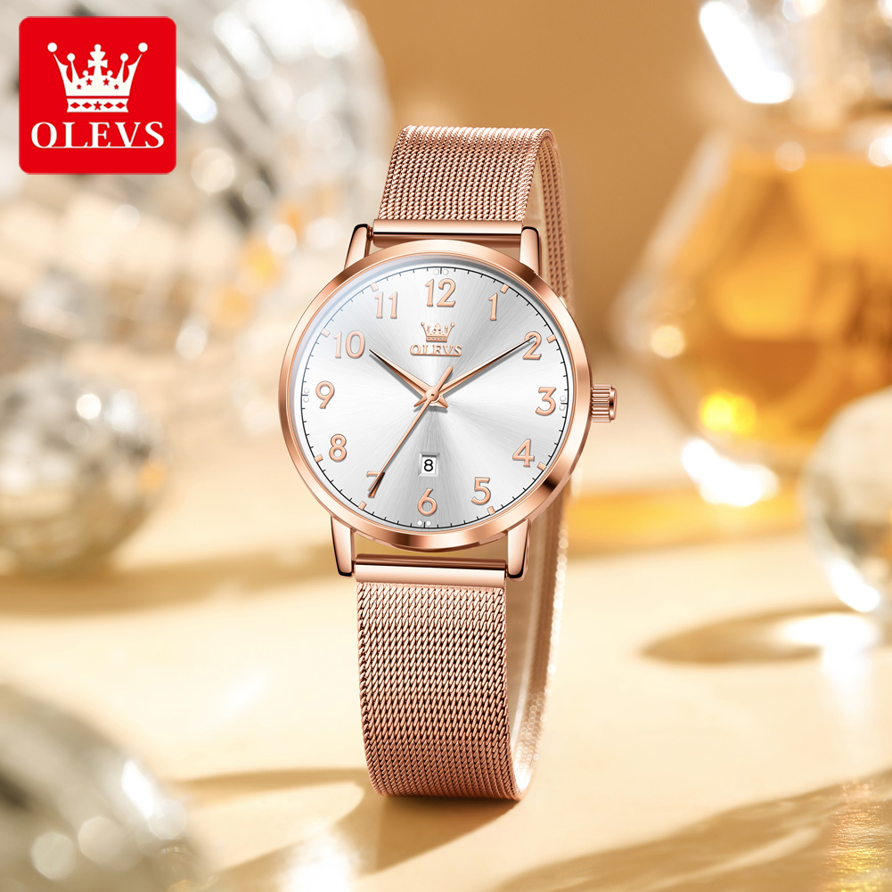 OLEVS 5653 Woman Watches Elega - огляд і ціна Stainless Mesh Band