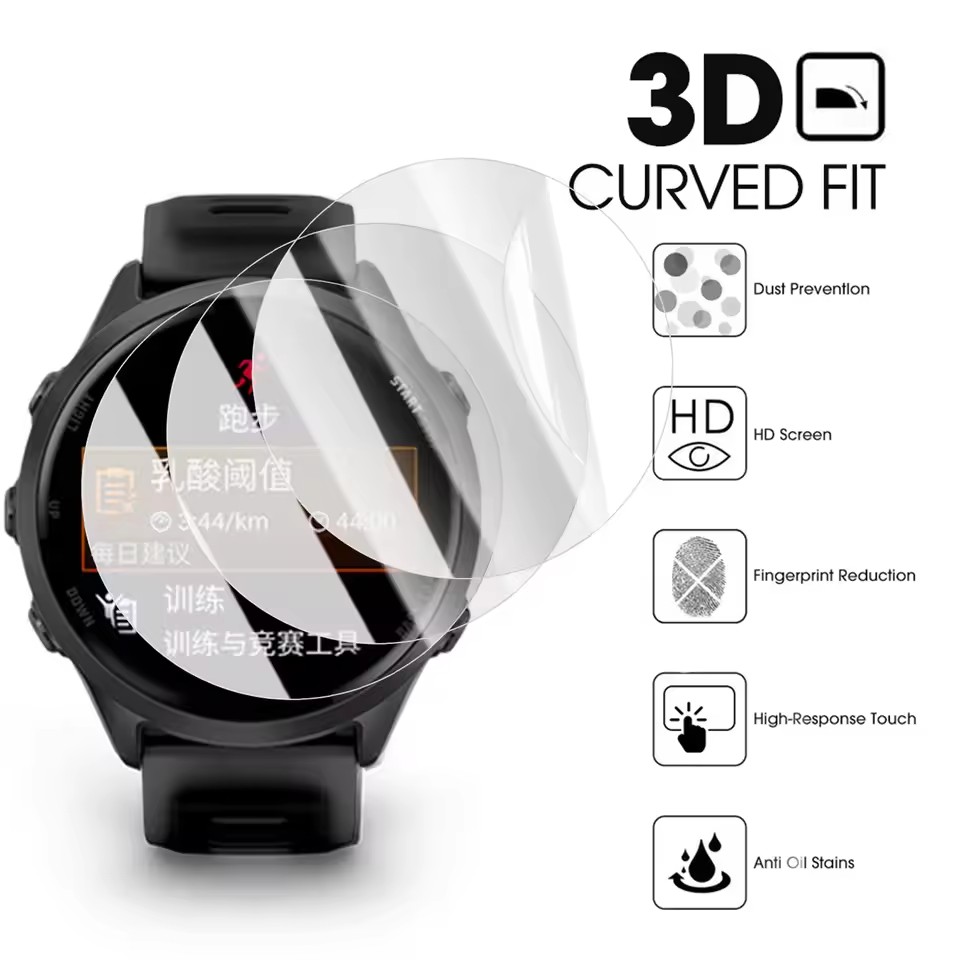 1-3Pcs Hydrogel Film For Garmi - огляд і ціна Watch Face Protector