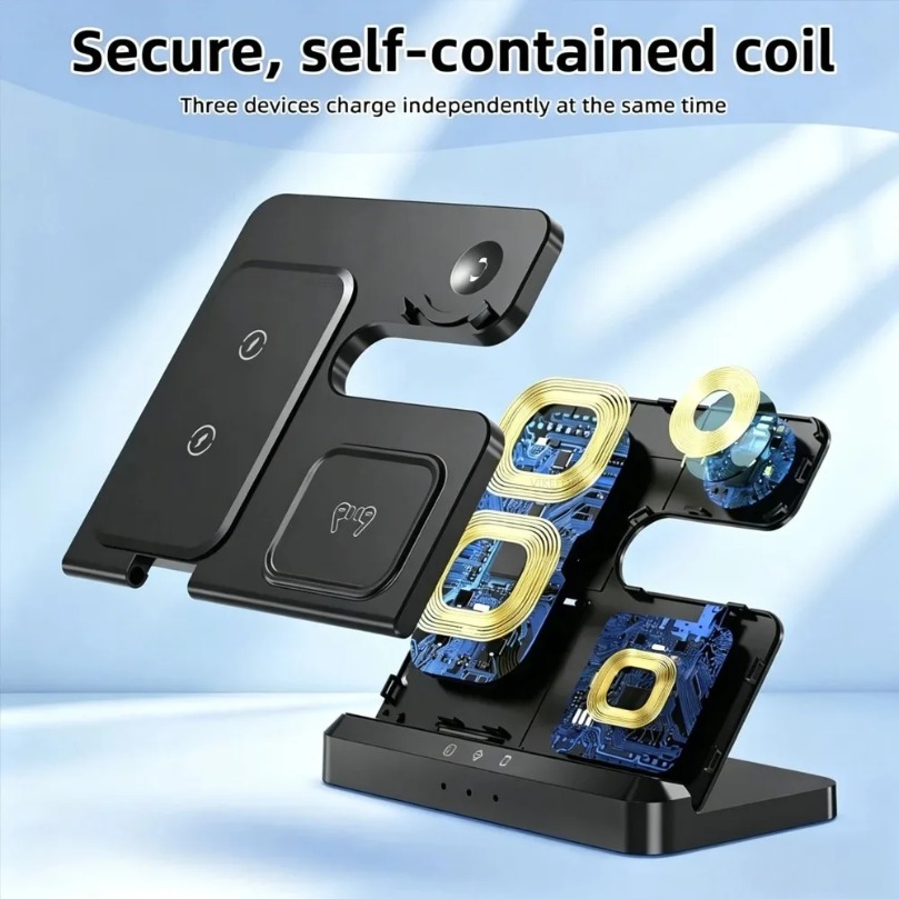 3 in 1 Fast Wireless Charger F - огляд і ціна Smartwatch Ac