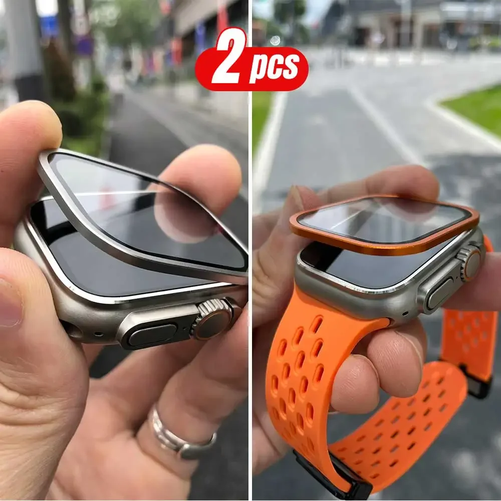 2PCS Titanium Metal Frame for  - огляд і ціна Smartwatch Watch Accessories For Women