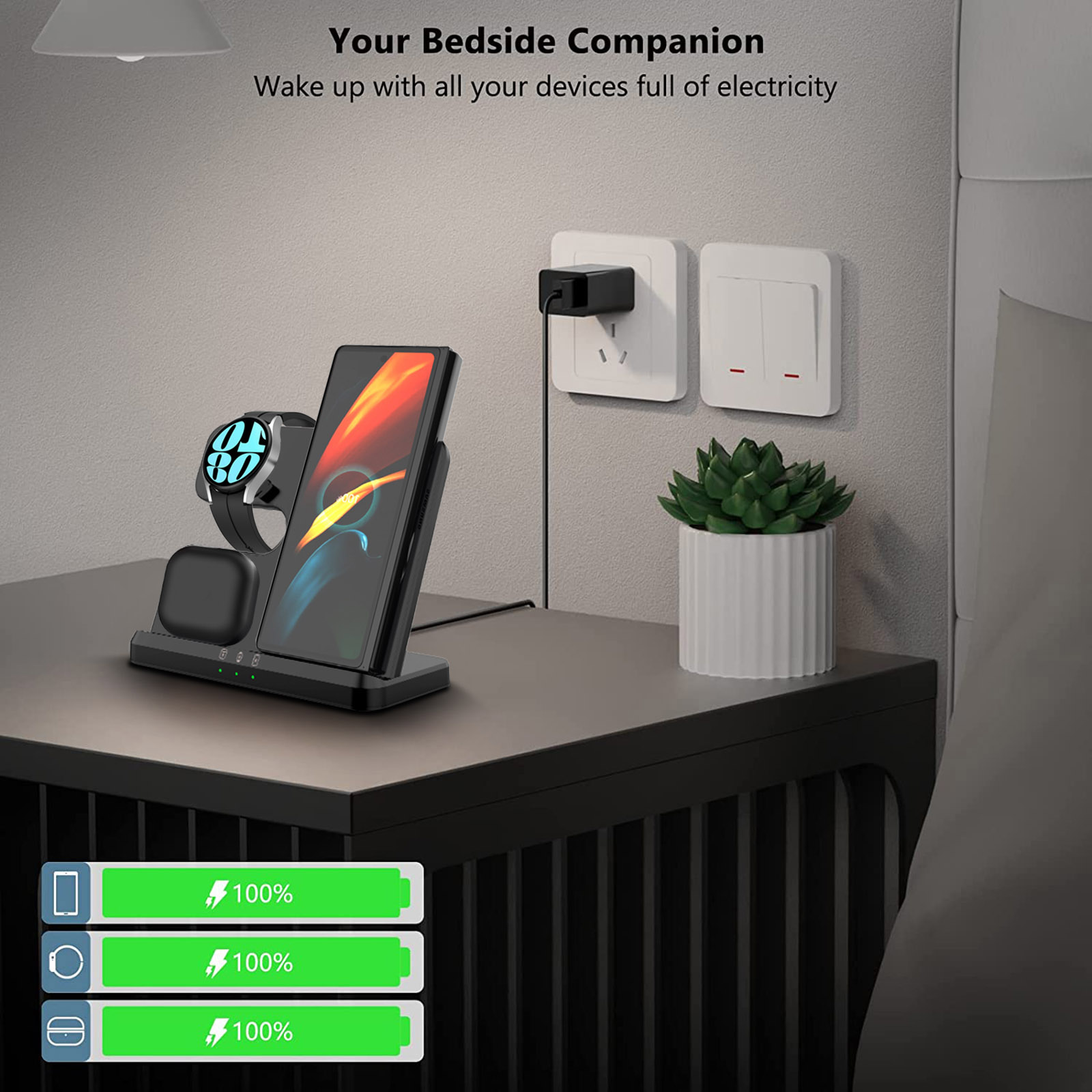 Wireless Charger 3 In 1 Stand  - огляд і ціна Watch Charger Cable
