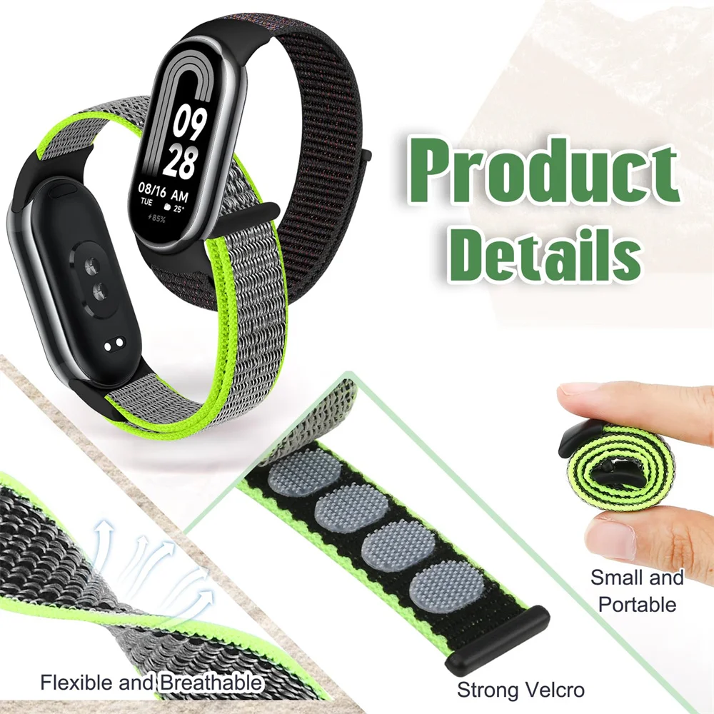 Nylon loop Strap For Xiaomi mi - огляд і ціна Smartwatch Watch Accessories For Women