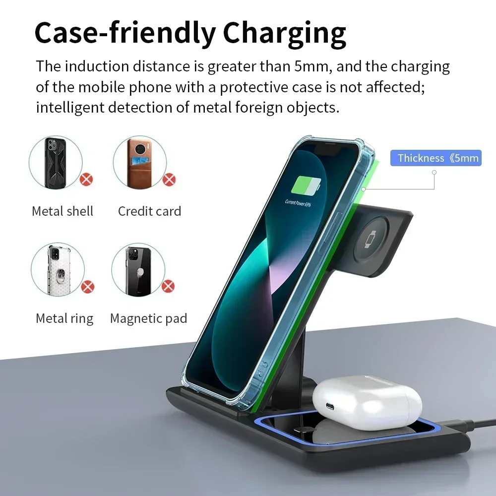 3 In 1 Wireless Charger Foldab - огляд і ціна Smartwatch Ac