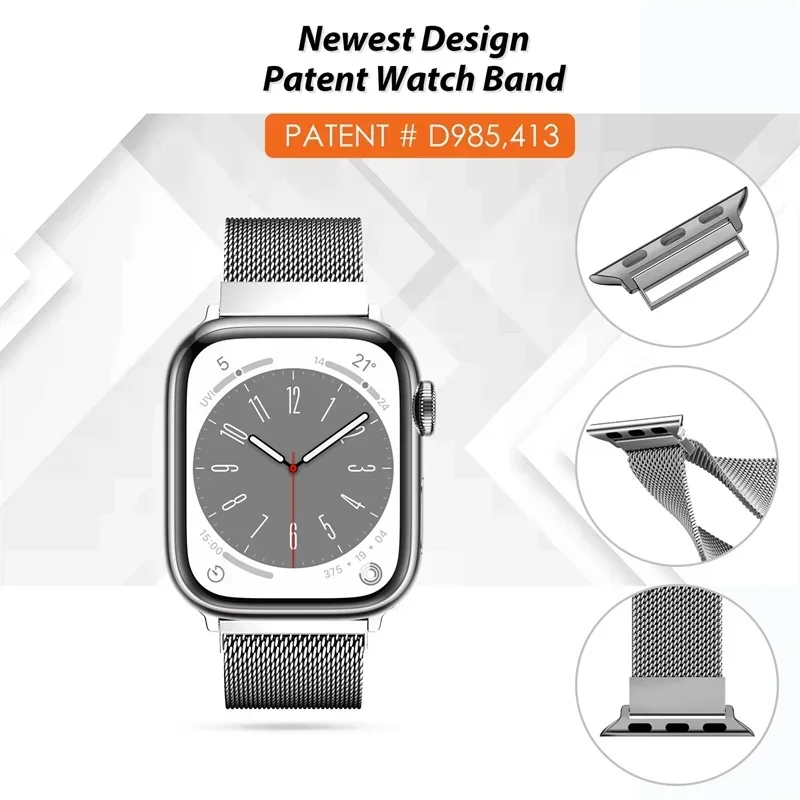 Milanese Loop for apple watch  - огляд і ціна Smartwatch Watch Accessories For Women