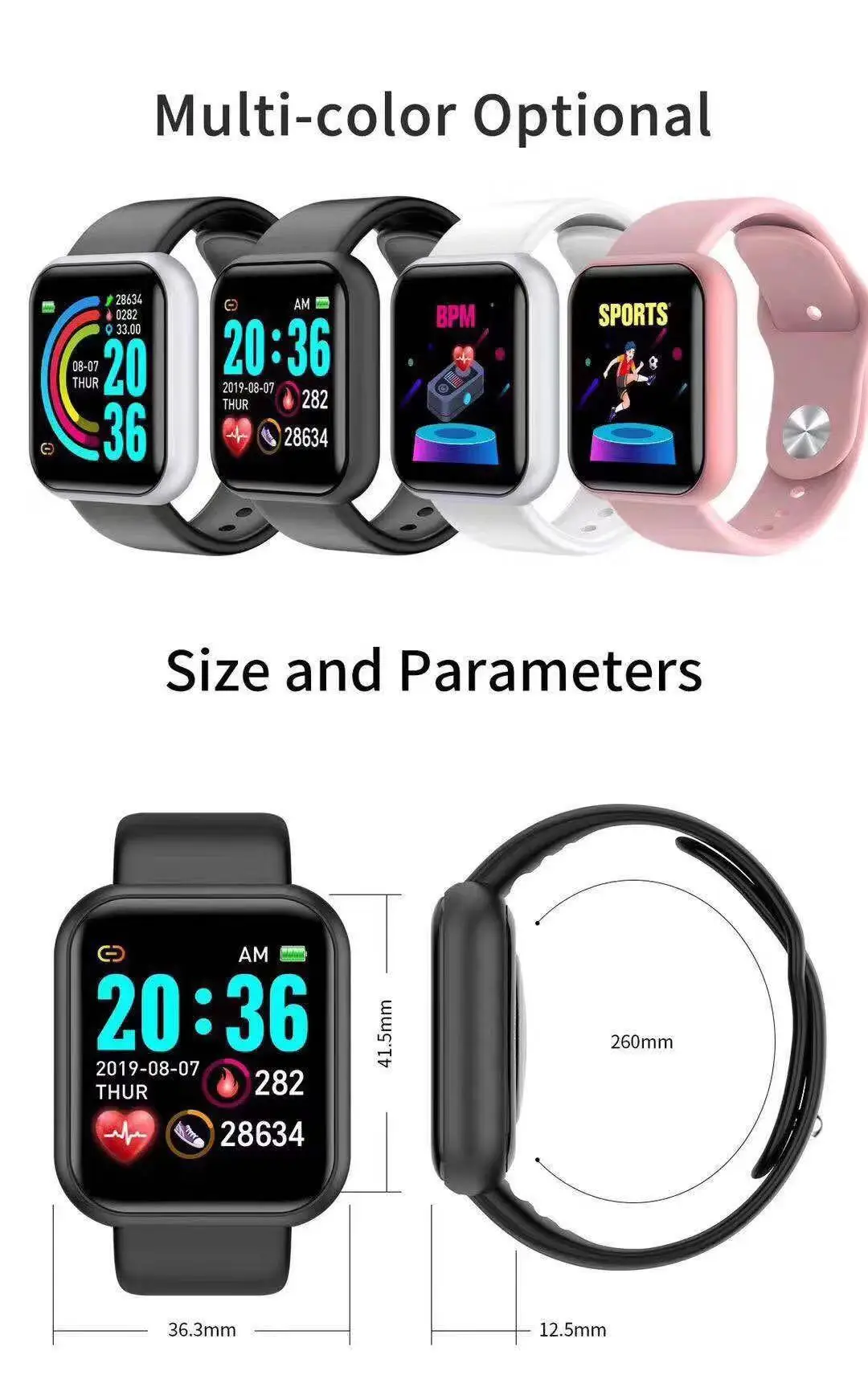 D20 Pro Smart Watch Men Y68 Sm - огляд і ціна Smartwatch Touch
