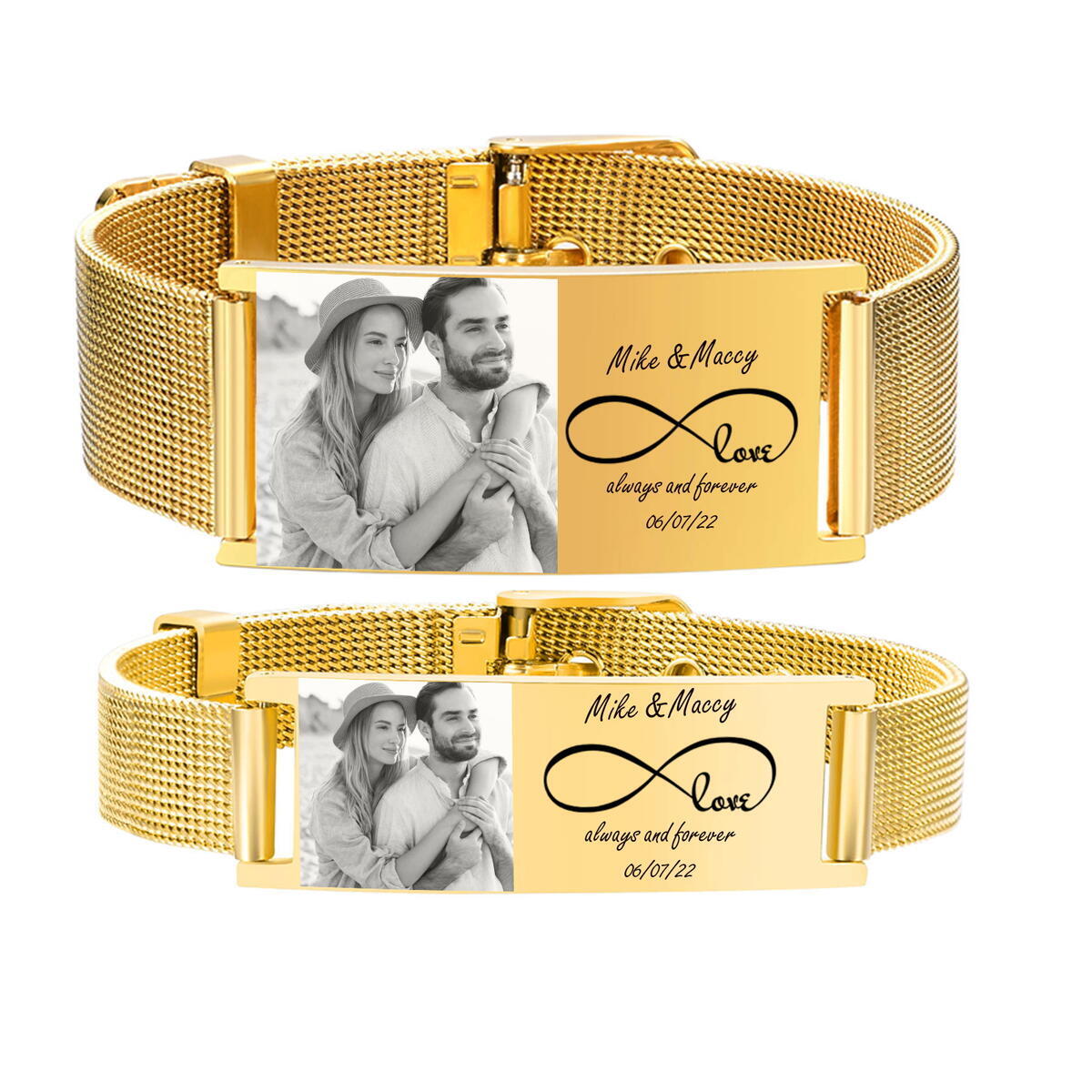 Personalized Photo Bracelet, S - огляд і ціна Stainless Mesh Band
