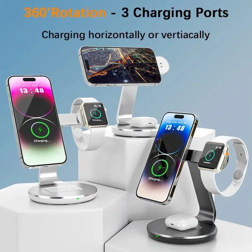 3 in 1 Wireless Charger Stand  - огляд і ціна Smartwatch Ac