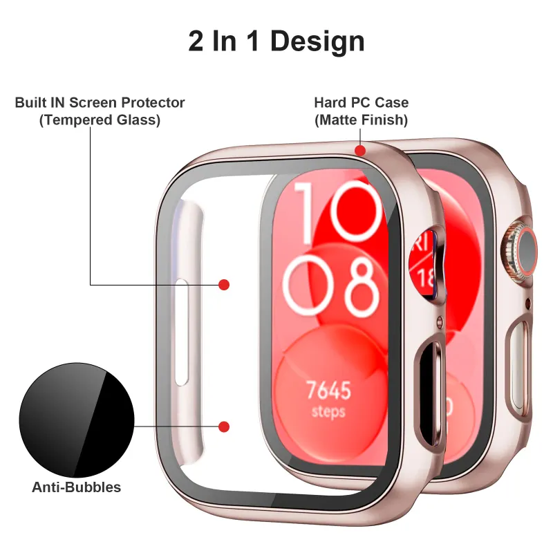 Glass+PC Case for Huawei Watch - огляд і ціна Smartwatch Watch Accessories For Women