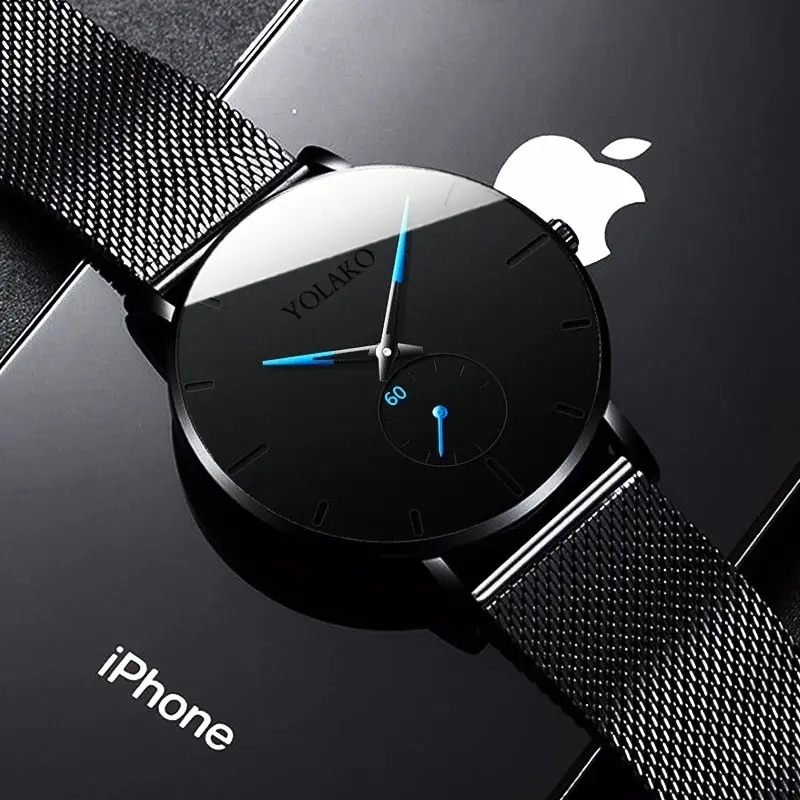 YOLAKO Mens Fashion Minimalist - огляд і ціна Stainless Mesh Band