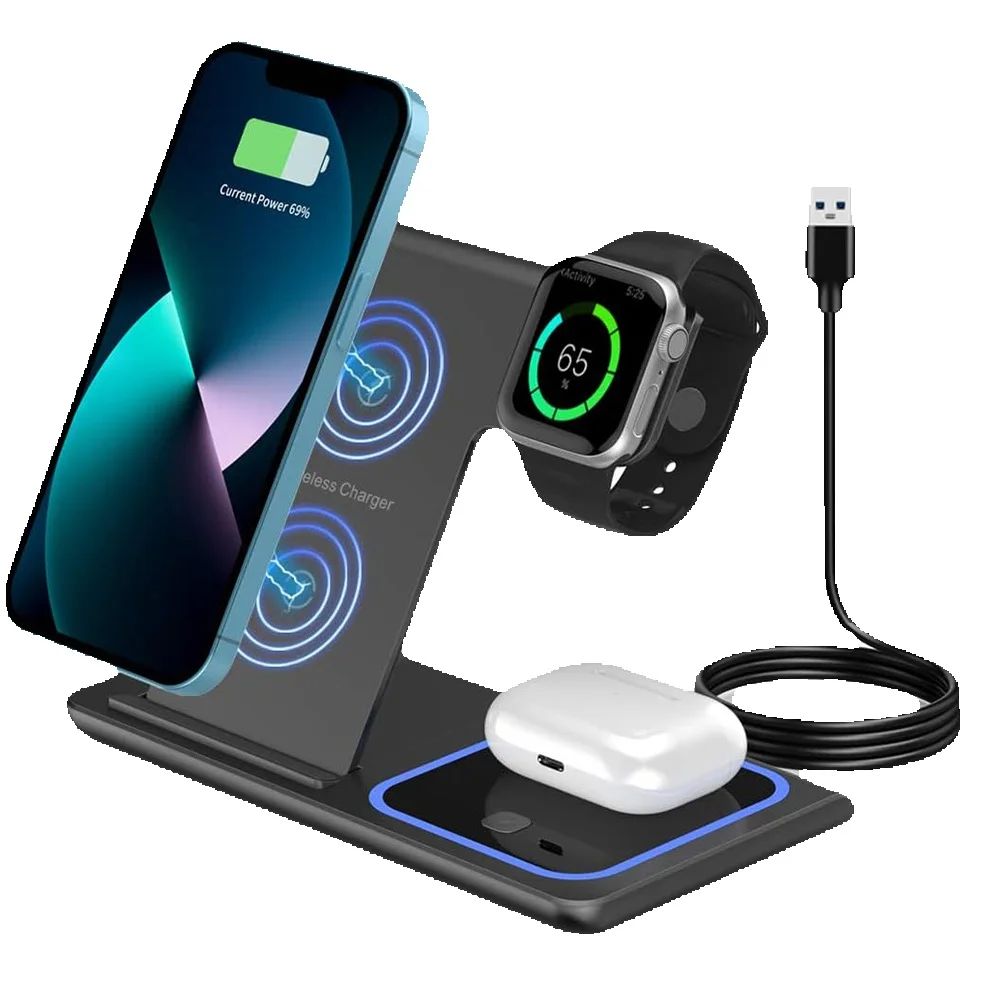 15W 3 in 1 LED Fast Wireless C - огляд і ціна Smartwatch Ac