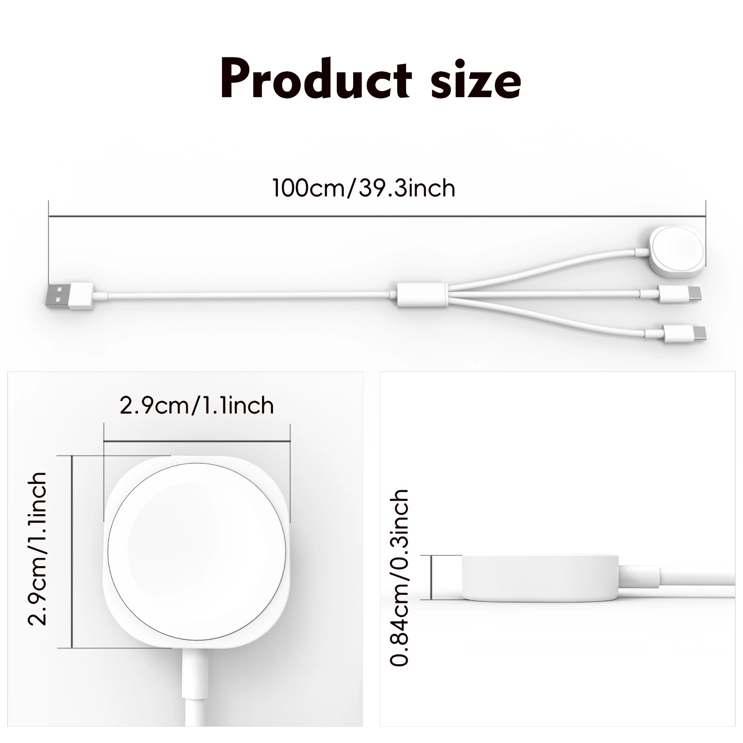 3 in 1  Magnetic Watch Charger - огляд і ціна Watch Charger Cable