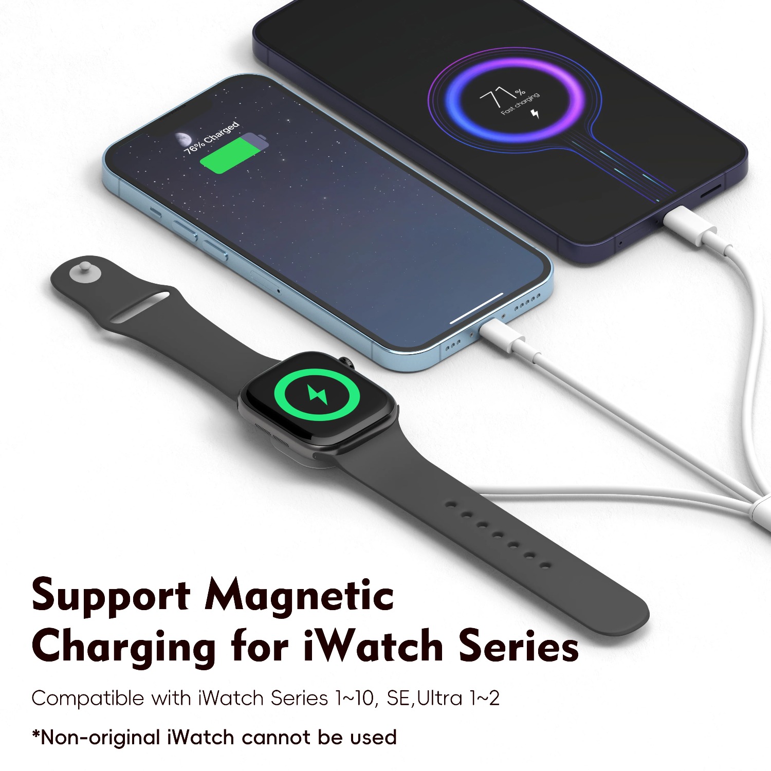 3 in 1  Magnetic Watch Charger - огляд і ціна Watch Charger Cable