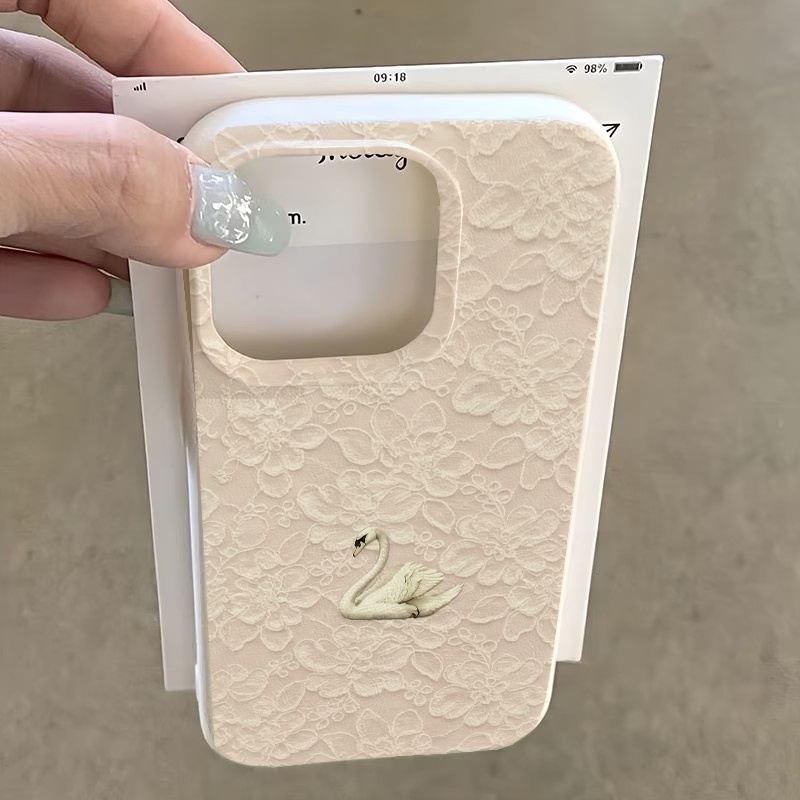 Lace Swan Pattern Lychee Textu - огляд і ціна Apple Iphone 16