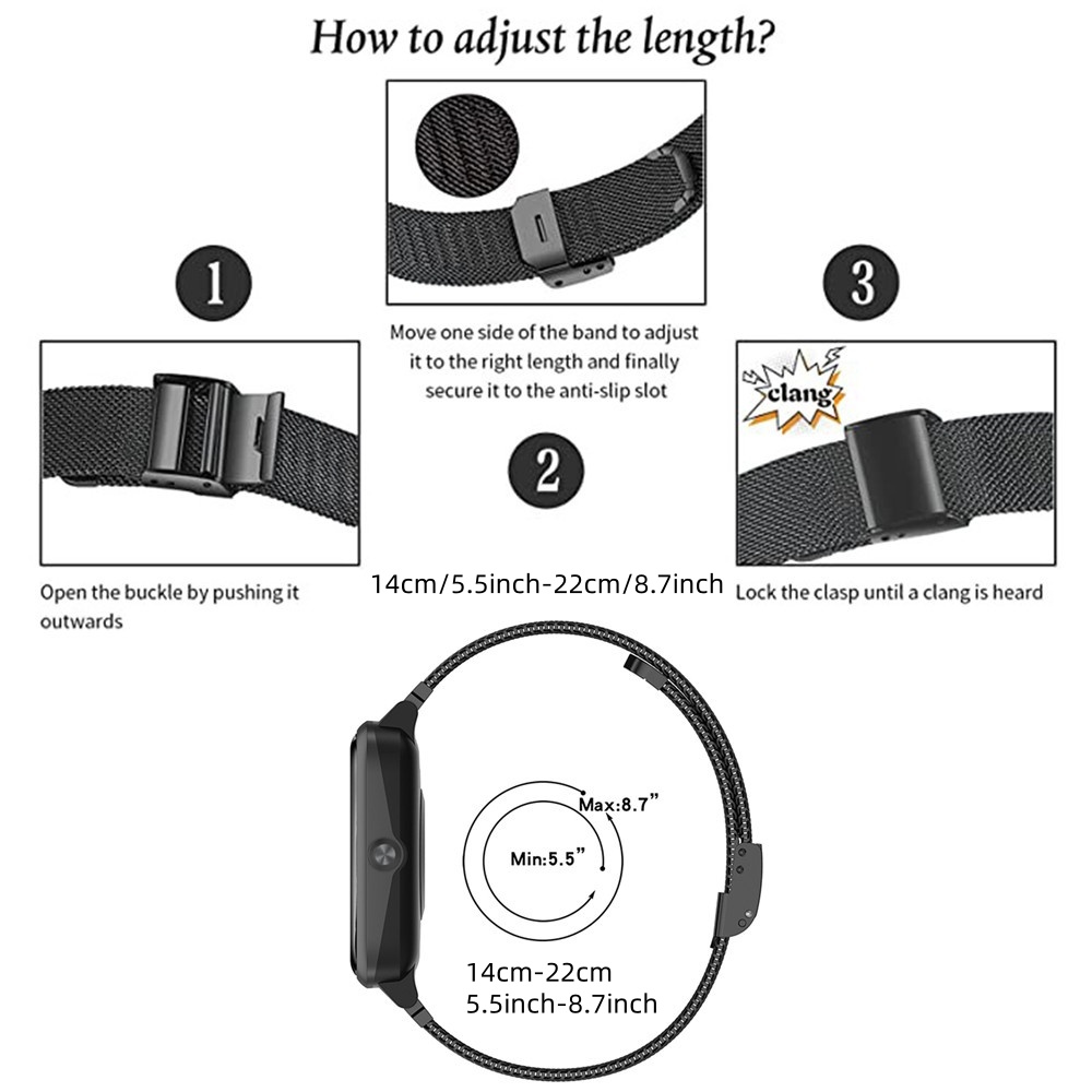 Metal Bands for Fitbit Versa 4 - огляд і ціна Stainless Mesh Band