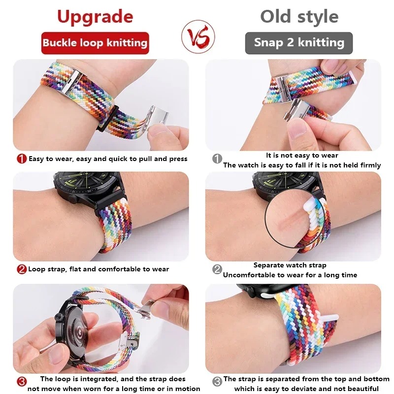 20 22mm Band Nylon Braided Sol - огляд і ціна Solo Loop Strap