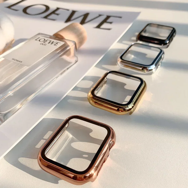 Glass+case For Apple Watch ban - огляд і ціна Smartwatch Watch Accessories For Women
