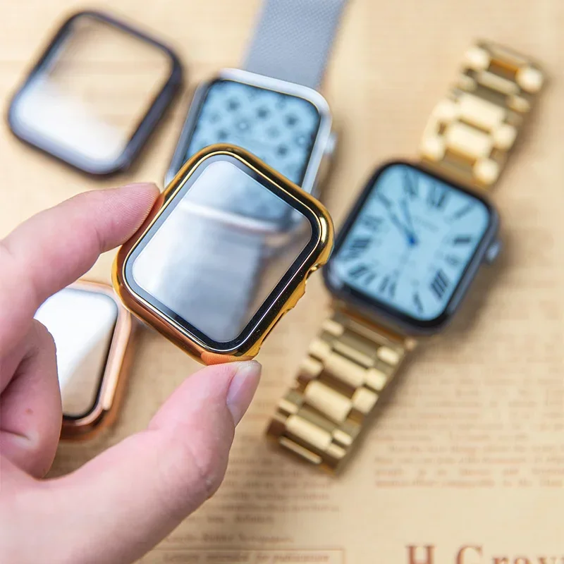 Glass+case For Apple Watch ban - огляд і ціна Smartwatch Watch Accessories For Women