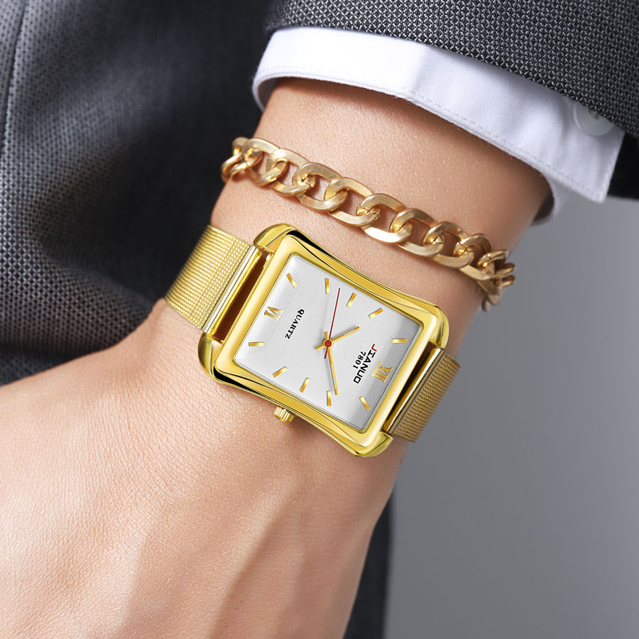 2024 New Trendy Men's Square W - огляд і ціна Stainless Mesh Band